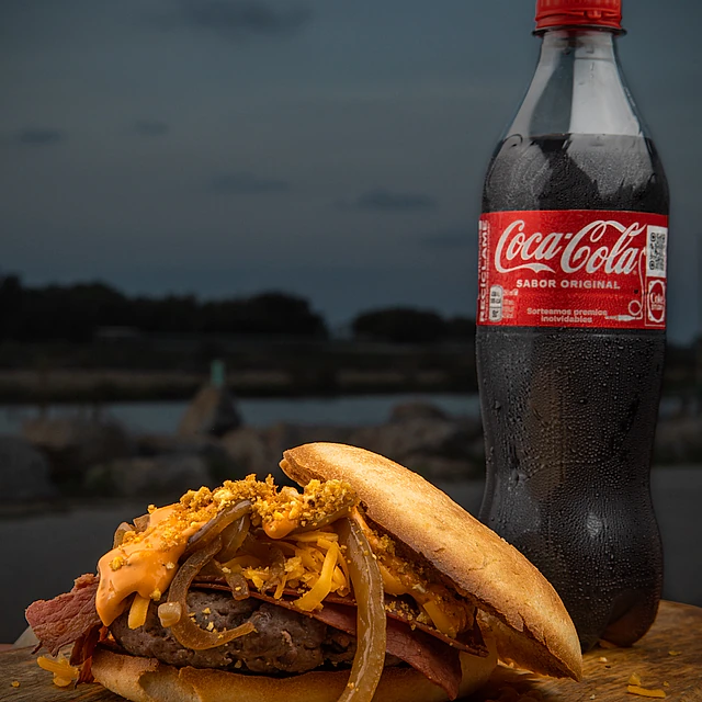 hamburguesa con refresco